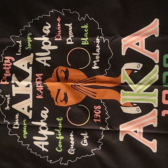 AKA 1908 Afro Pillow Case - Black with Pink & Green Accent - Picture 2 of 3